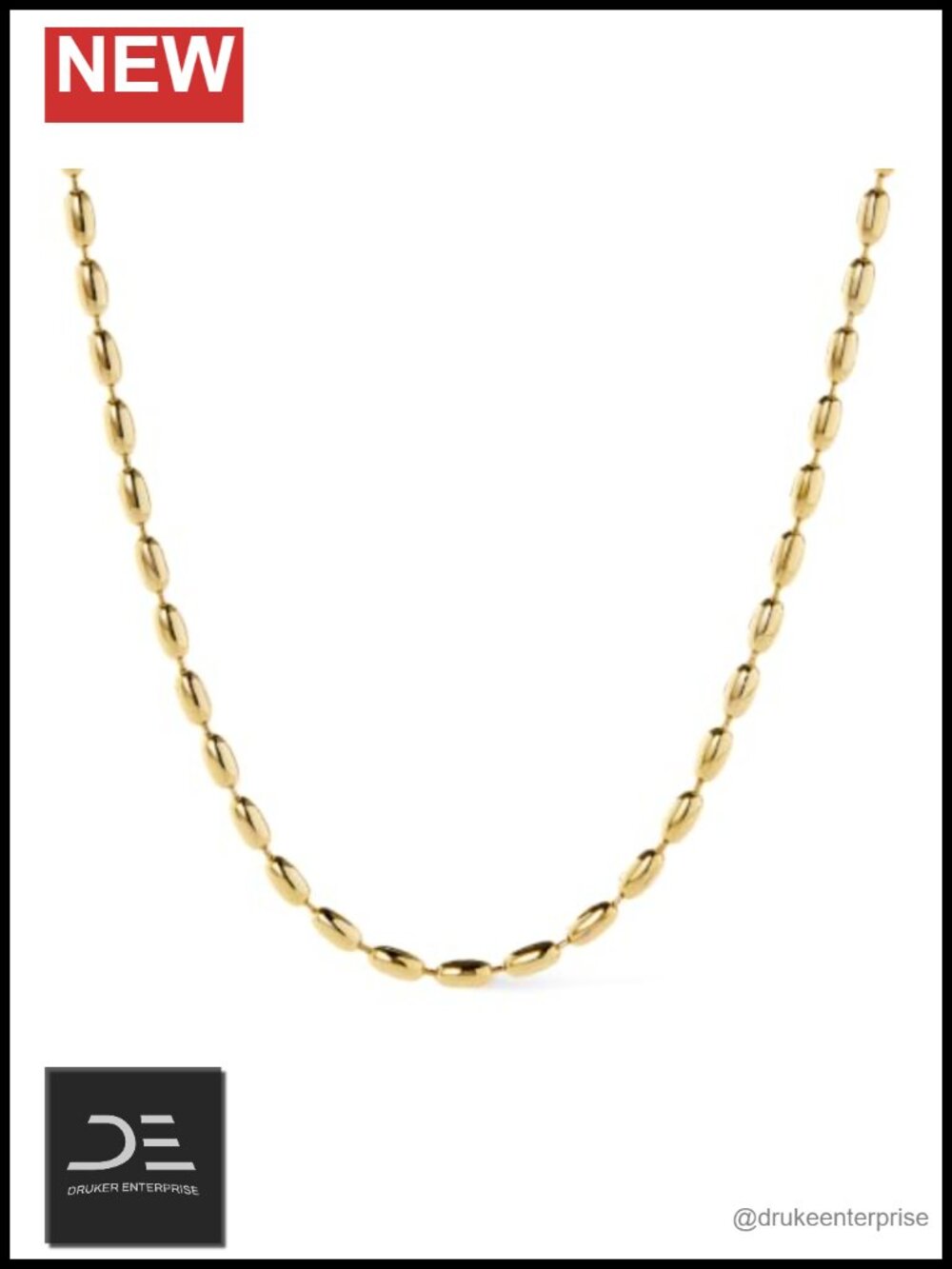 14K Gold Plated Chain Necklace for Women